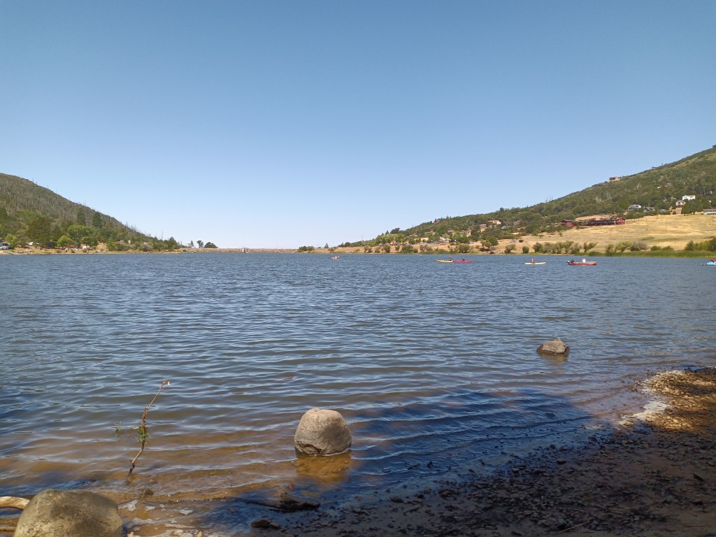 Tranquil mountain lake